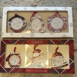 NWT Guoer Holiday Photo Ornaments Set